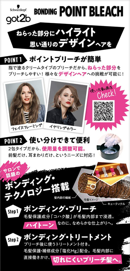 ｇｏｔ２ｂ　ボンディング・ポイントブリーチ 容量1ｺヘンケルジャパン ヘアカラー・黒髪用