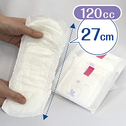 ポイズ　肌ケアパッド　ナチュラルコットン１００％　多い時も安心用　１８枚容量18ﾏｲ生理用品
