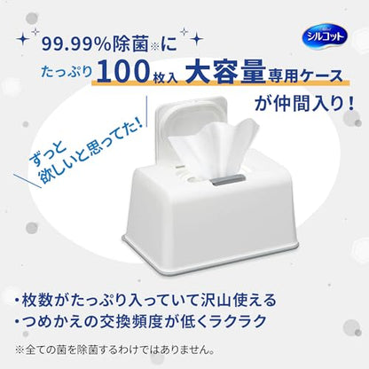 シルコット９９．９９％除菌ウェットティッシュ大容量専用詰替１００枚×２個パック 容量200ﾏｲユニ・チャーム