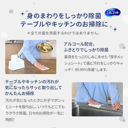 シルコット９９．９９％除菌ウェットティッシュ大容量専用詰替１００枚×２個パック 容量200ﾏｲユニ・チャーム