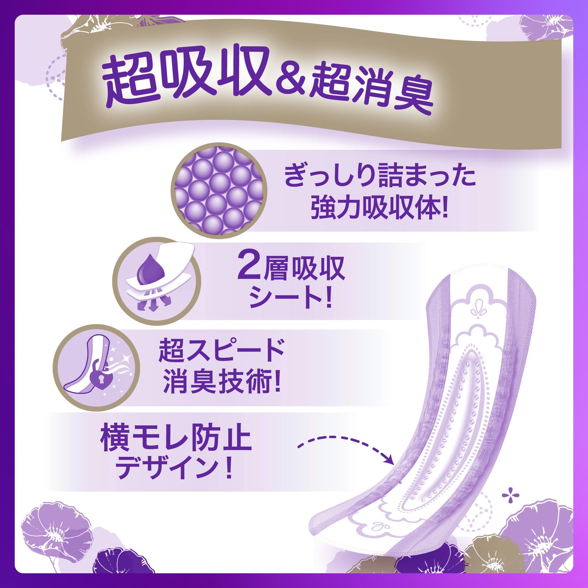 ウィスパ－　うすさら安心　長時間・夜でも安心用　１７０ｃｃ　３０枚 容量30ﾏｲＰ＆Ｇ 生理用品