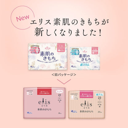 エリス素肌のきもち（多い昼用）羽つき４０枚 容量40マイ 大王製紙 生理用品