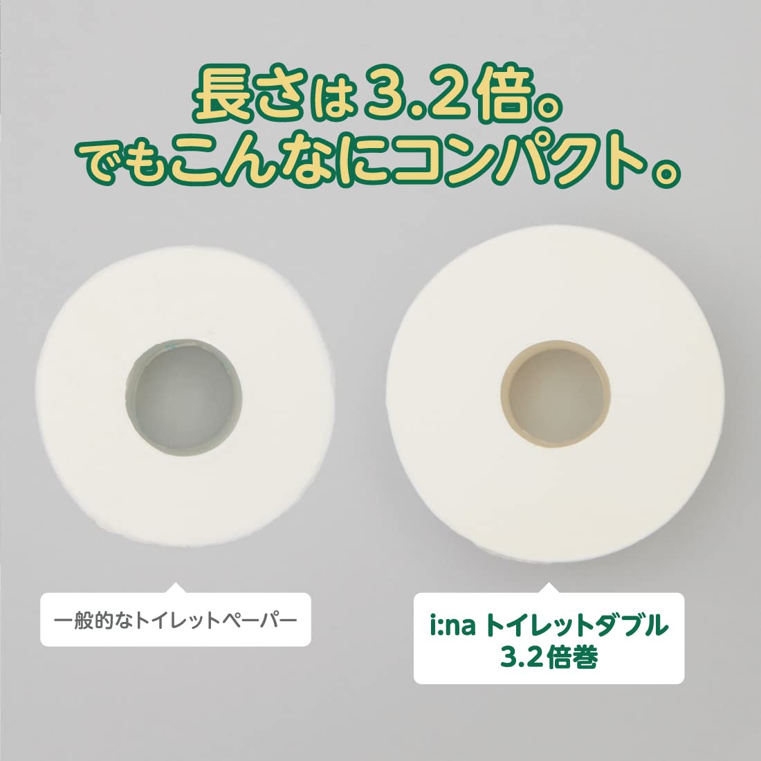 エリエールｉ：ｎａ（イーナ）トイレット３．２倍巻４Ｒ（ダブル）プリント 容量4ｶﾝトイレットペーパー