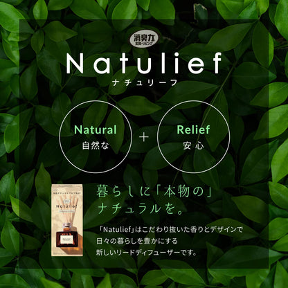 消臭力Ｎａｔｕｌｉｅｆ玄関・リビング用リードディフューザー本体レモングラス＆バーベナ 容量80ML芳香剤