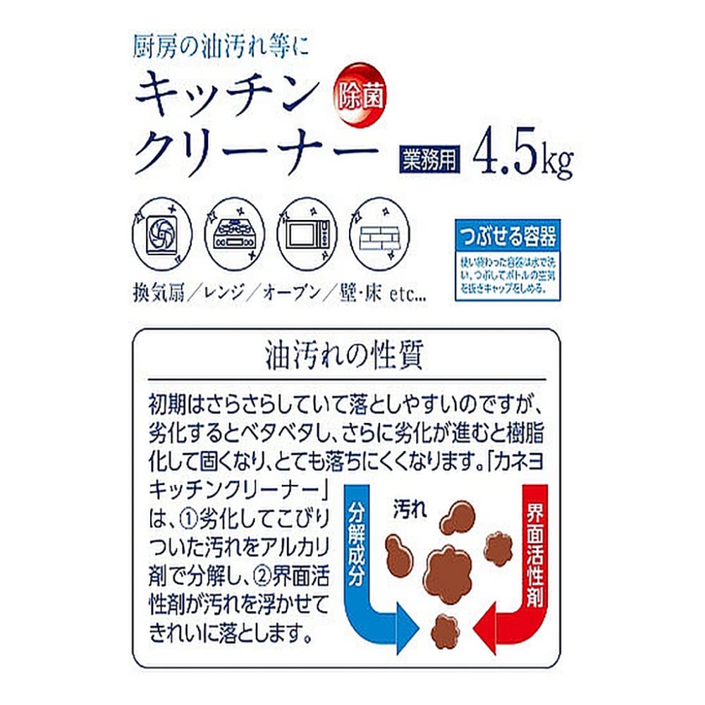 キッチンクリーナー　４．５Ｌ 容量4500ML カネヨ石鹸 住居洗剤・レンジ