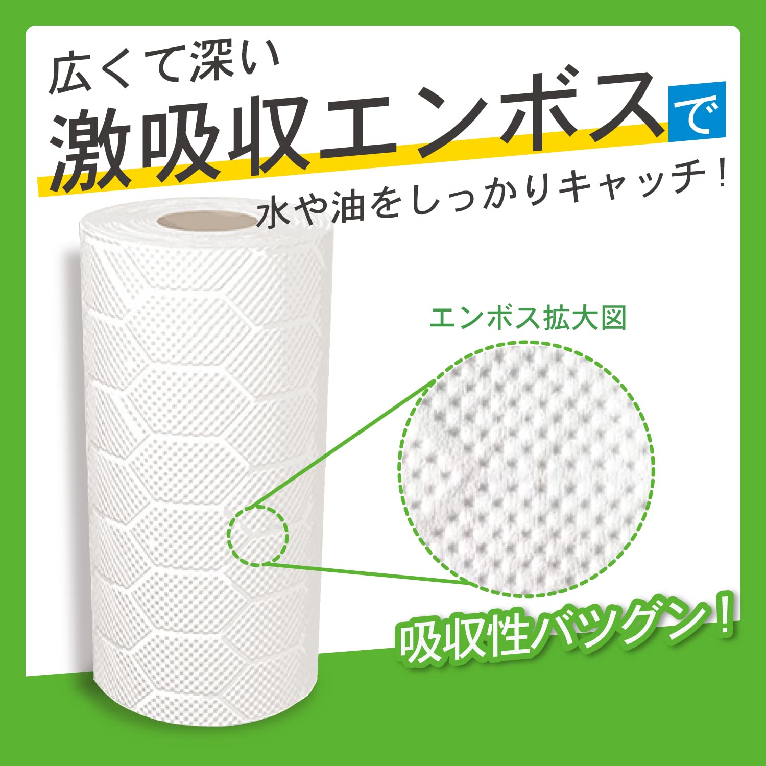 ネピア激吸収キッチンタオル２ロール１００カット 容量2コ 王子ネピア キッチンタオル