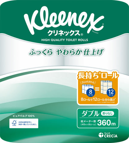 クリネックス長持ち８Ｒダブル４５Ｍ 容量8コ 日本製紙クレシア トイレットペーパー