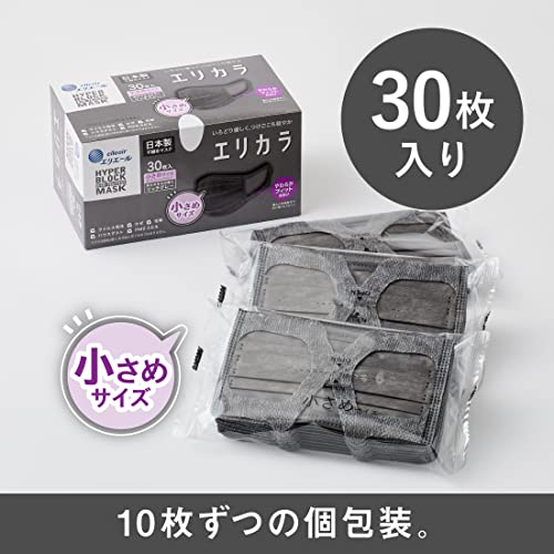ハイパーブロックマスク　エリカラ　リッチグレーチイサメサイズ３０枚 容量30マイ 大王製紙 マスク