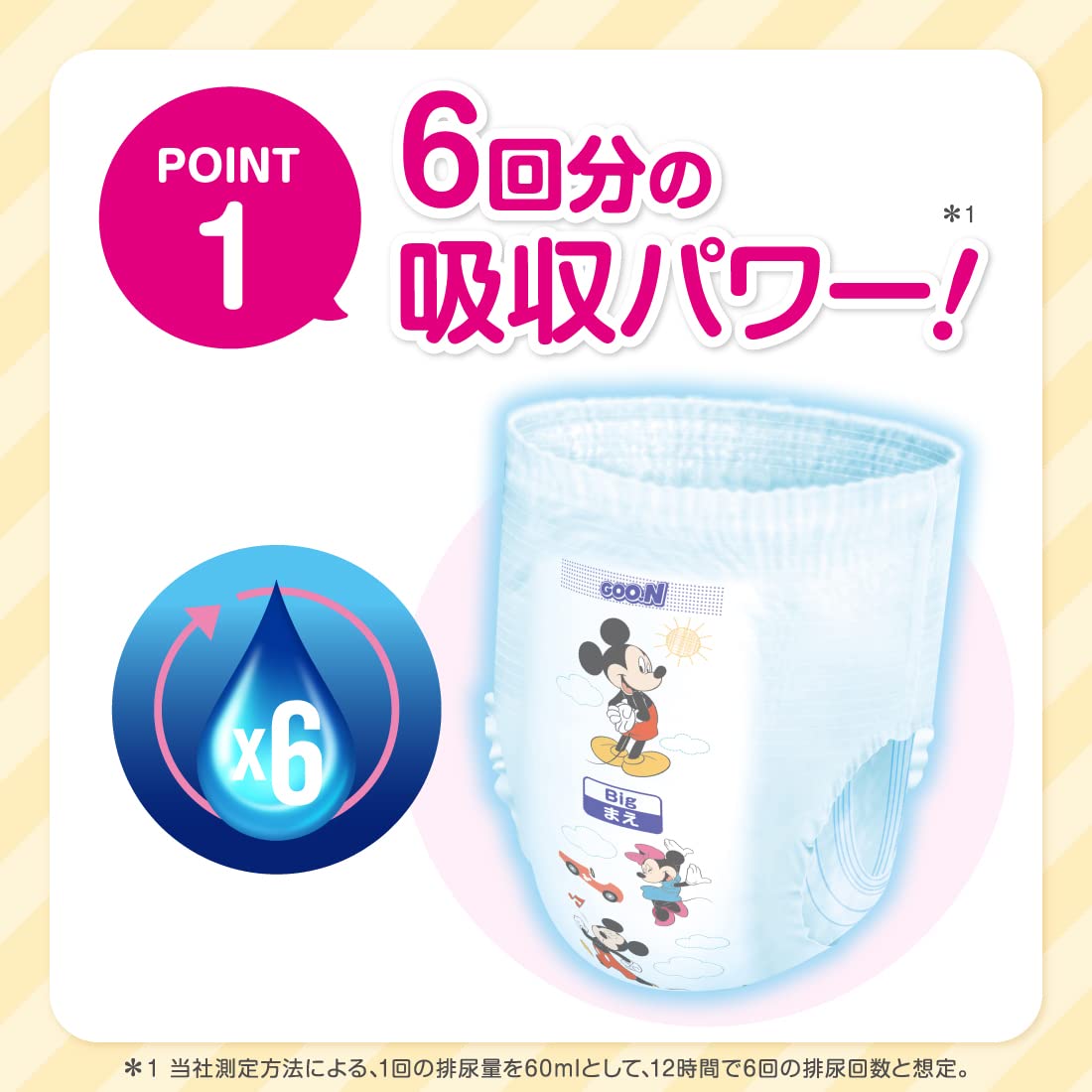 グ～ン１２時間ぐんぐん吸収パンツ　ＢＩＧサイズ　４０枚　男女共用 容量40ﾏｲ 大王製紙 オムツ