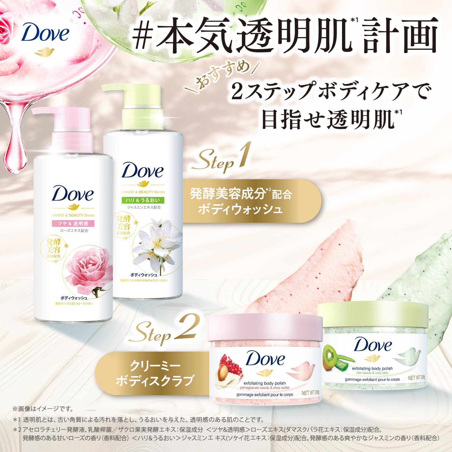 ダヴ　ボディウォッシュ　発酵＆ビューティーシリーズ　ハリ＆うるおい　つめかえ用　３４０ｇ容量340G