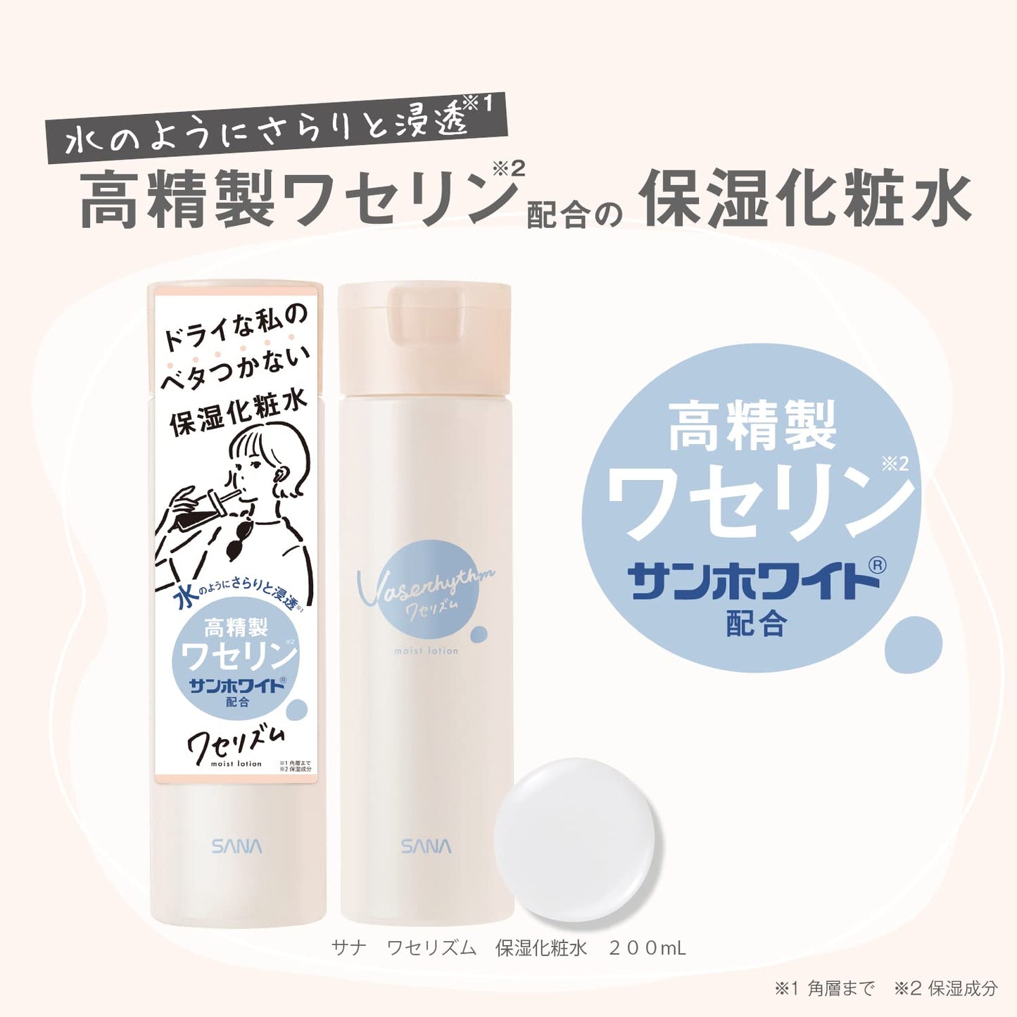 サナ　ワセリズム　保湿化粧水 容量200ML 常盤薬品 化粧水・ローション