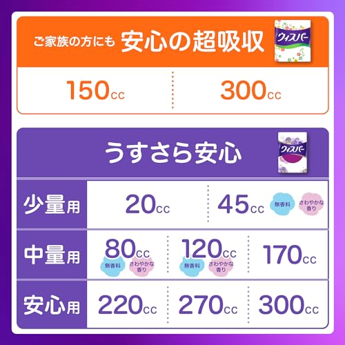 ウィスパー安心の超吸収　１５０ｃｃ　４４枚 容量44ﾏｲ Ｐ＆Ｇ 生理用品