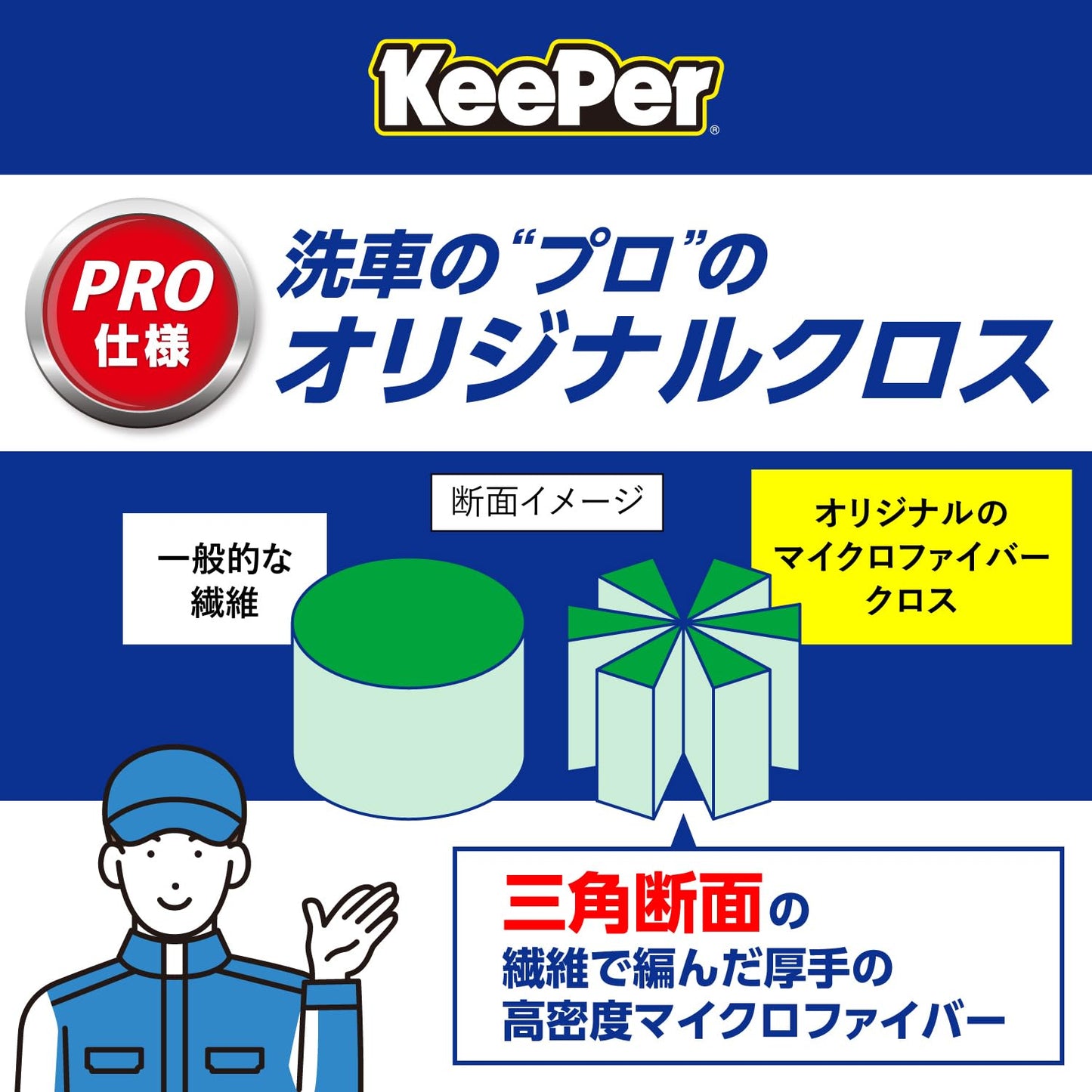 ＫｅｅＰｅｒ　コーティング専門店の拭き上げ用クロス　２枚セット容量2ﾏｲカー用品・洗剤・クリーナー