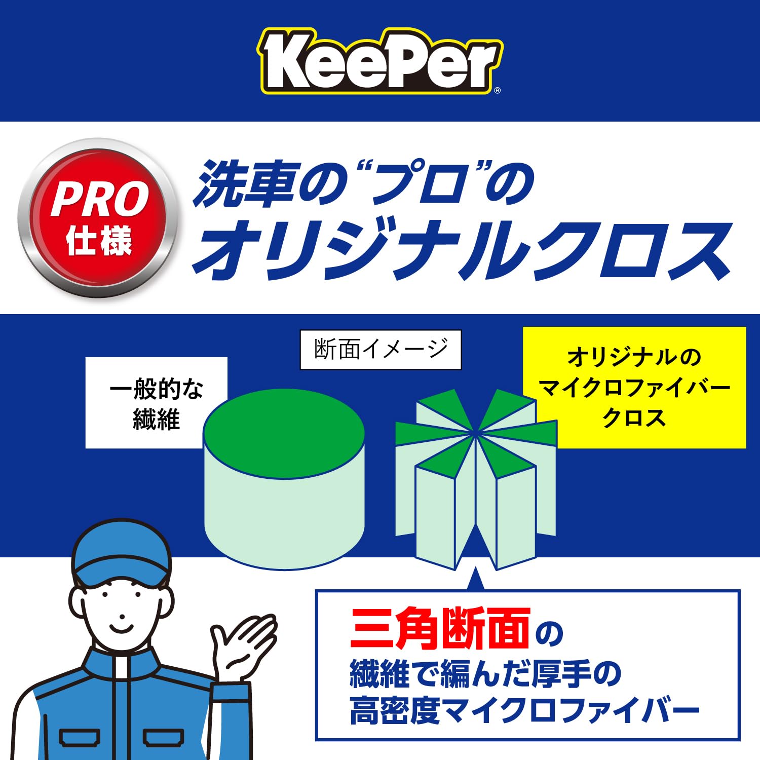 ＫｅｅＰｅｒ　コーティング専門店の拭き上げ用クロス　２枚セット容量2ﾏｲカー用品・洗剤・クリーナー