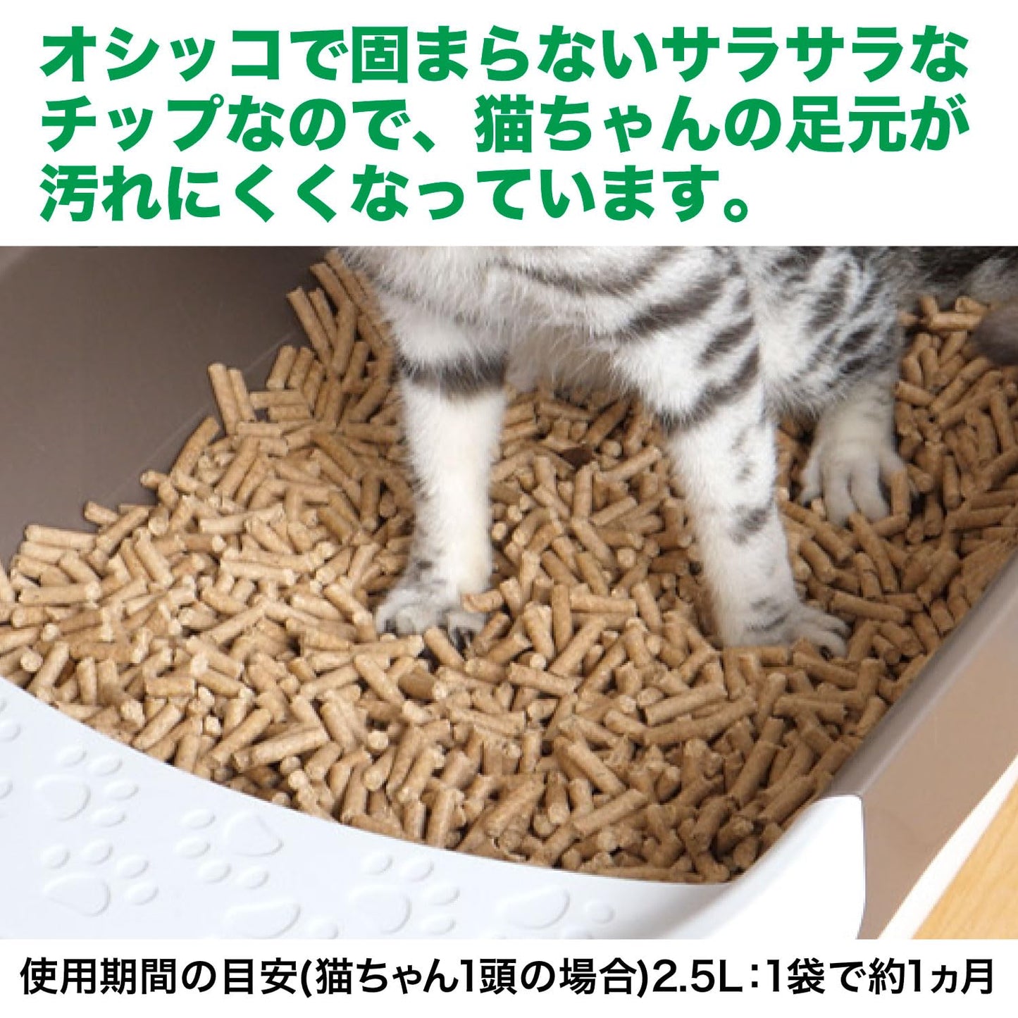 エステーペット　実感消臭チップ　猫用システムトイレ　４Ｌ 容量4L エステー ペット用品