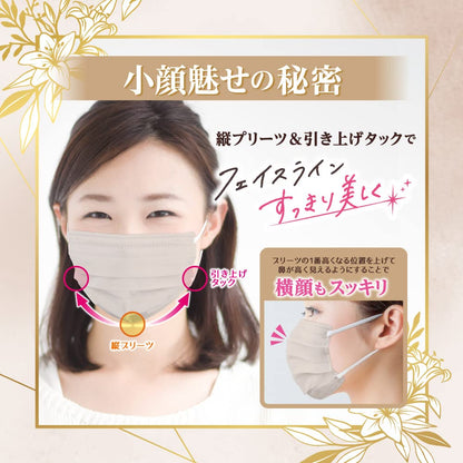 ビースタイル　プリーツタイプ　ふつうサイズ　ミルクティーベージュ　２０枚入 容量20ﾏｲ白元アース マスク