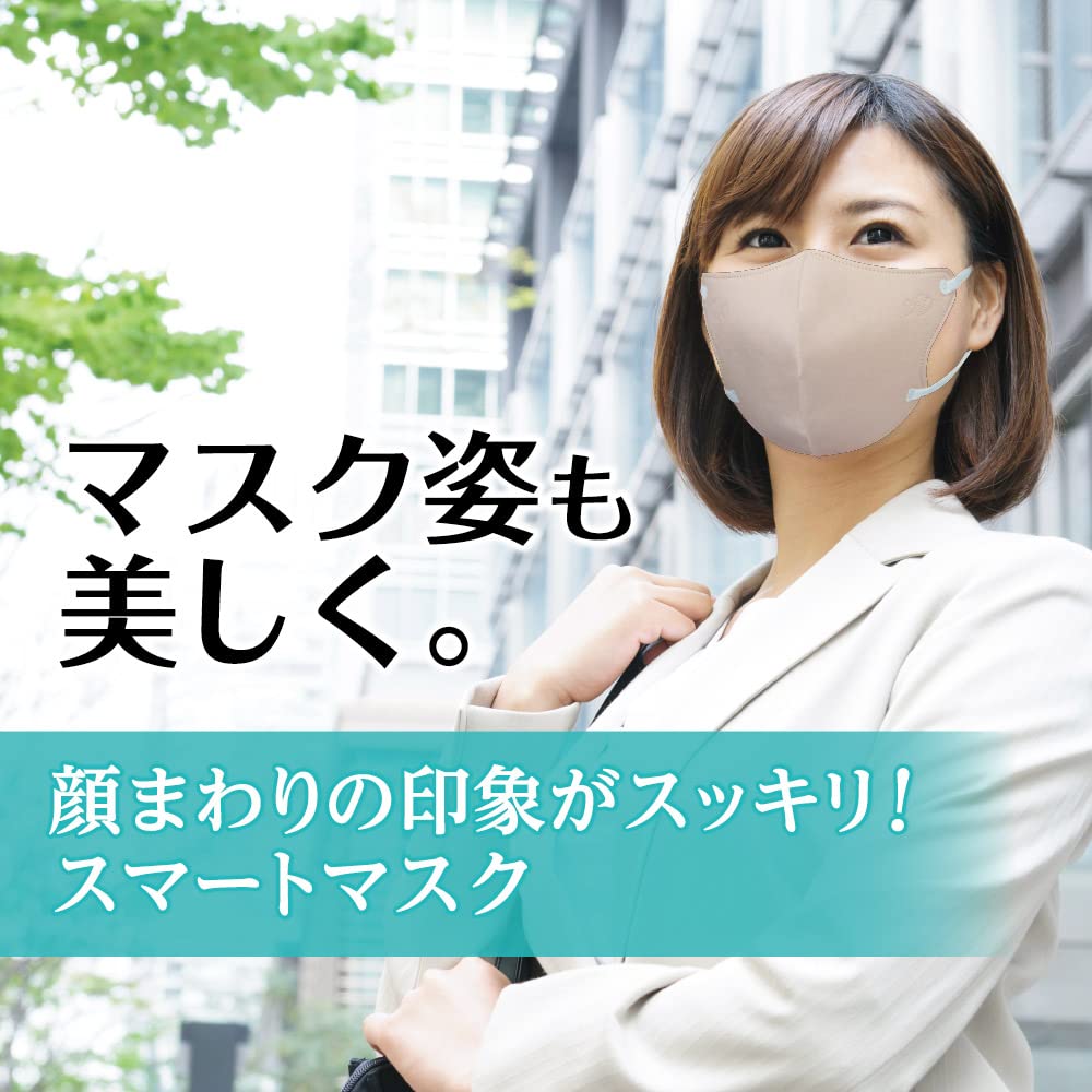 ビースタイル　立体タイプ　ふつうサイズ　ミルクティーベージュ　２０枚入 容量20ﾏｲ 白元アース マスク