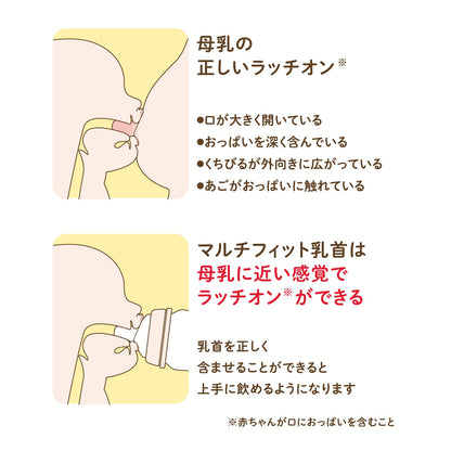 チュチュ　マルチフィット広口タイプ　プラスチック製ほ乳瓶２４０ｍＬ 容量1ホンジェクス ベビー用品