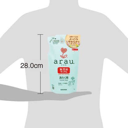 アラウ　洗たくせっけんゼラニウム詰替用１Ｌ 容量1L サラヤ 衣料用洗剤・自然派