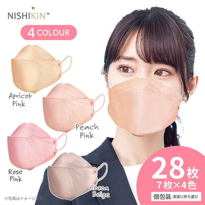 ＭＡＫＥＵＰＭＡＳＫ２８枚４色×７枚３Ｄ立体００ 容量28ﾏｲ 錦尚金 マスク