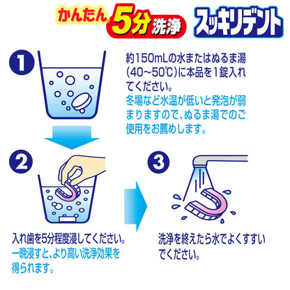 スッキリデント部分・総入れ歯兼用入れ歯洗浄剤 容量120個 ライオンケミカル 入れ歯用