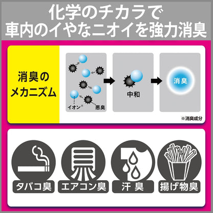 消臭力 クリアビーズ イオン消臭プラス クルマ用 消臭剤 車 本体 無香料 90g 容量90G芳香剤・車用
