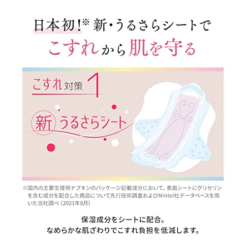 エリス素肌のきもち超スリム（多い昼～ふつうの日用）羽つき２４枚 容量24マイ 大王製紙 生理用品