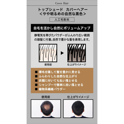 トップシェード　カバーヘアー　やや明るめの自然な黒色 容量35G 柳屋本店 スタイリング