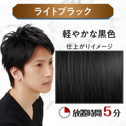 ルシード　ワンプッシュケアカラー　ライトブラック　（医薬部外品） 容量1クミ マンダム ヘアカラー