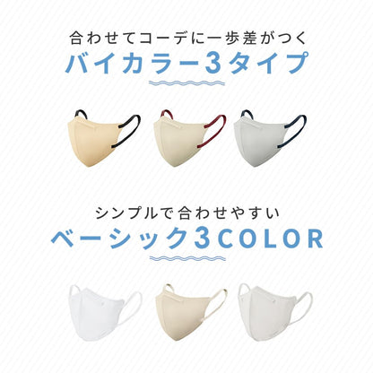 ＤＡＩＬＹ　ＦＩＴ　ＭＡＳＫ　フィルタープラス　立体ふつうサイズ５枚　ペールベージュ×ボルドー容量5ﾏｲ