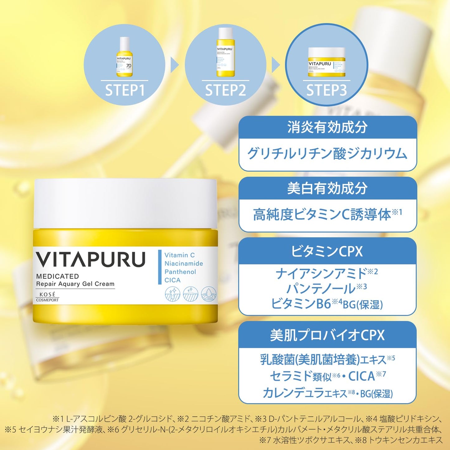 ビタプル　リペアアクアリージェルクリーム　つけかえ 容量90G コーセーコスメポート 化粧品