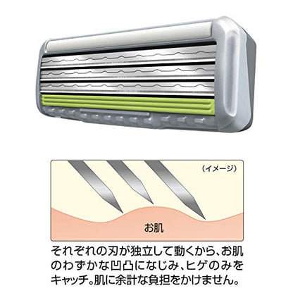 サムライエッジ替刃４コ入り 容量4コ フェザー安全剃刃 男性用カミソリ