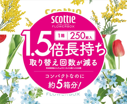 ＳＣＴ　ティシュー　フラワーボックス　２５０組　３箱パック 容量250ｸﾐ日本製紙クレシア ティッシュ