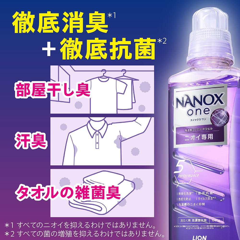 ＮＡＮＯＸ　ｏｎｅ　ニオイ専用　本体大　６４０ｇ 容量640G ライオン 衣料用洗剤