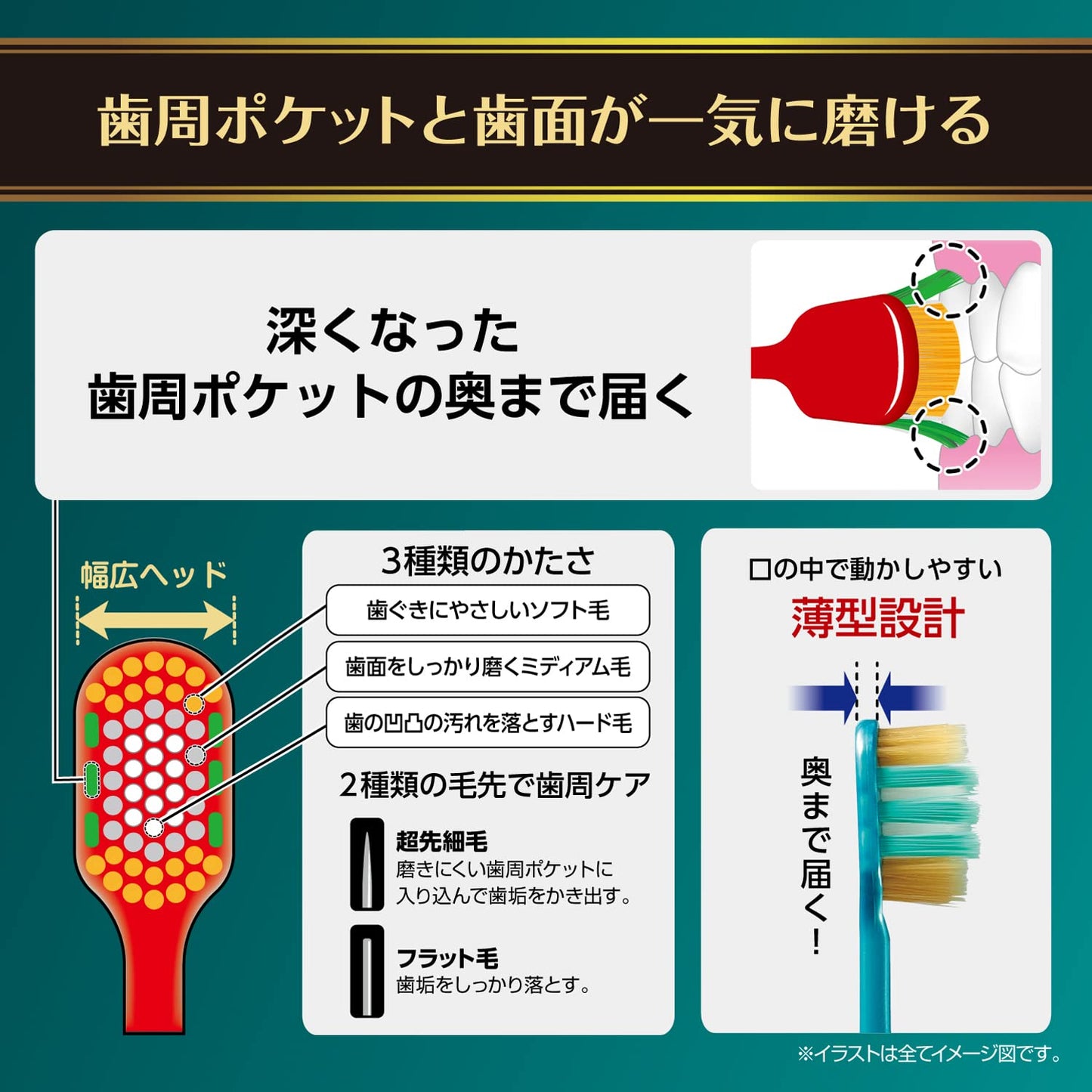 Ｂ－３６２３Ｍ　ザ・プレミアムケア歯周ポケットプラス　ふつう 容量1ホン エビス 歯ブラシ