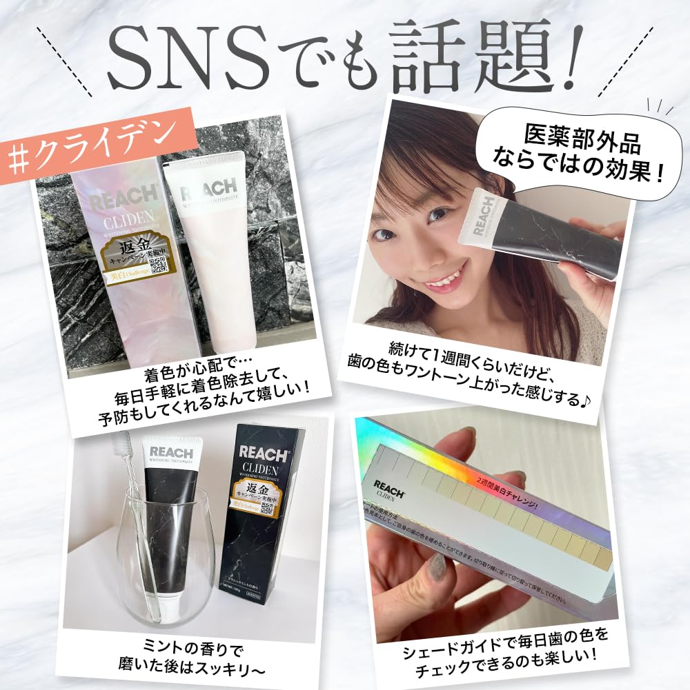 リーチクライデン　ピュアミントの香り 容量130G 銀座ステファニー 歯磨き