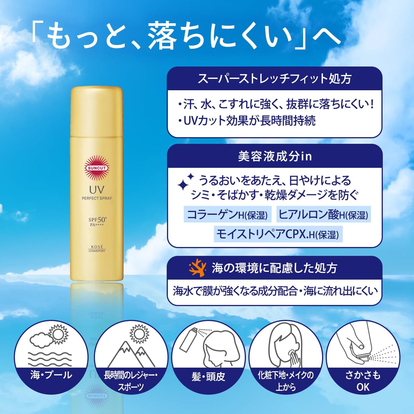 サンカットＲ　パーフェクトＵＶ　スプレー 容量60G コーセーコスメポート ＵＶ・日焼け止め