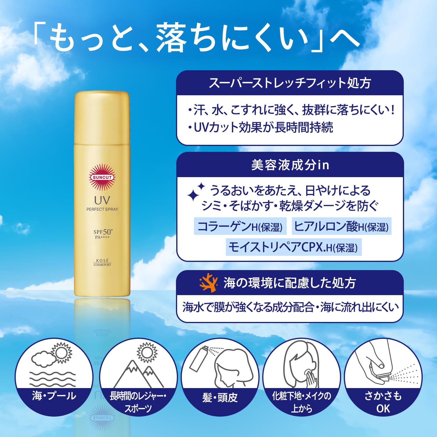サンカットＲ　パーフェクトＵＶ　スプレー 容量60G コーセーコスメポート ＵＶ・日焼け止め