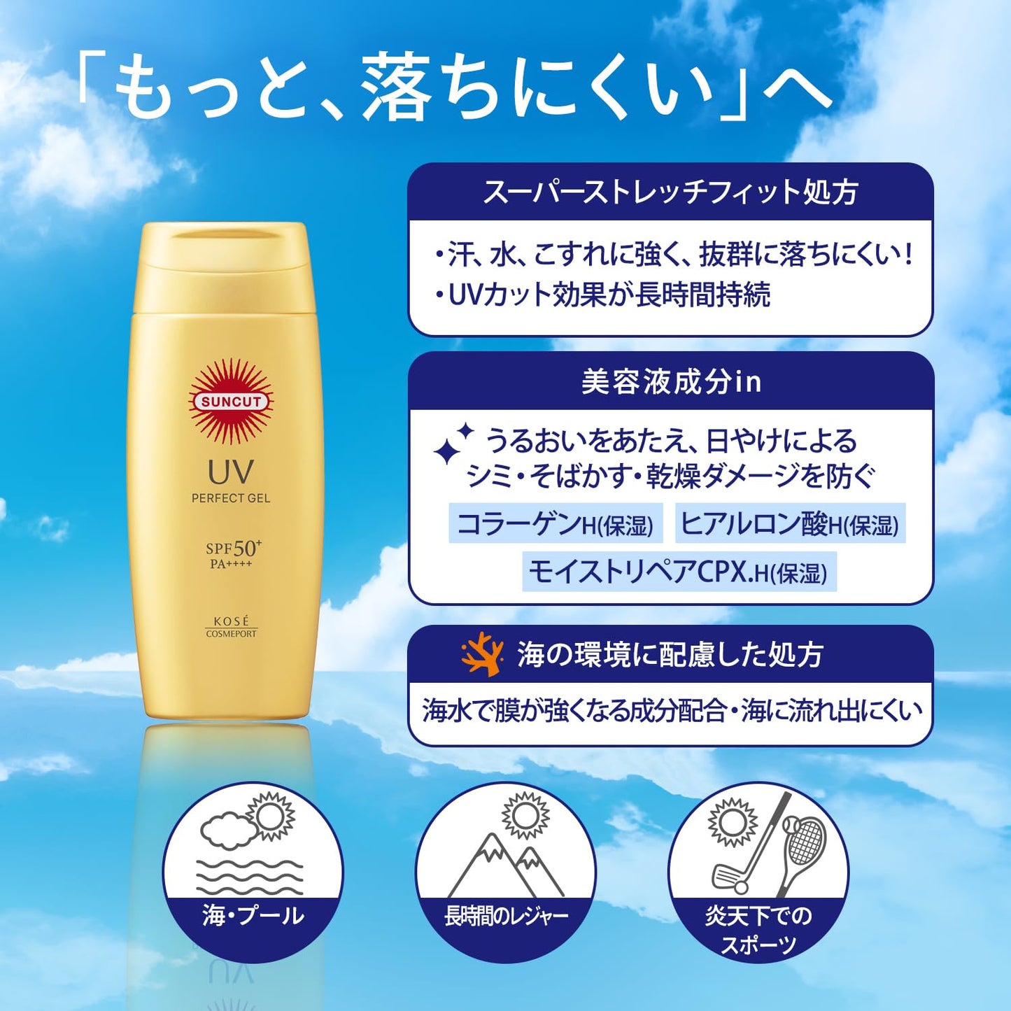 サンカットＲ　パーフェクトＵＶ　ジェル 容量80G コーセーコスメポート ＵＶ・日焼け止め