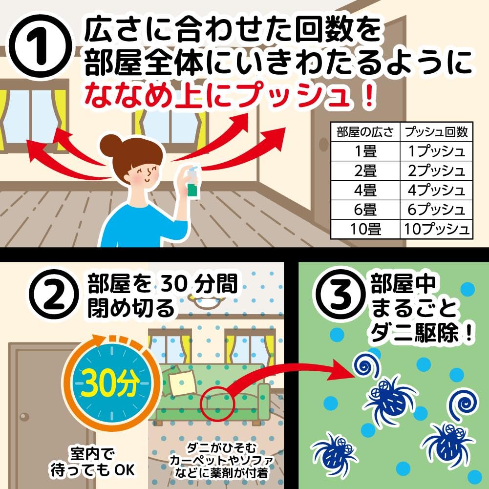 ダニムエンダー６０プッシュ 容量30ML 大日本除虫菊（金鳥） 殺虫剤・ダニ