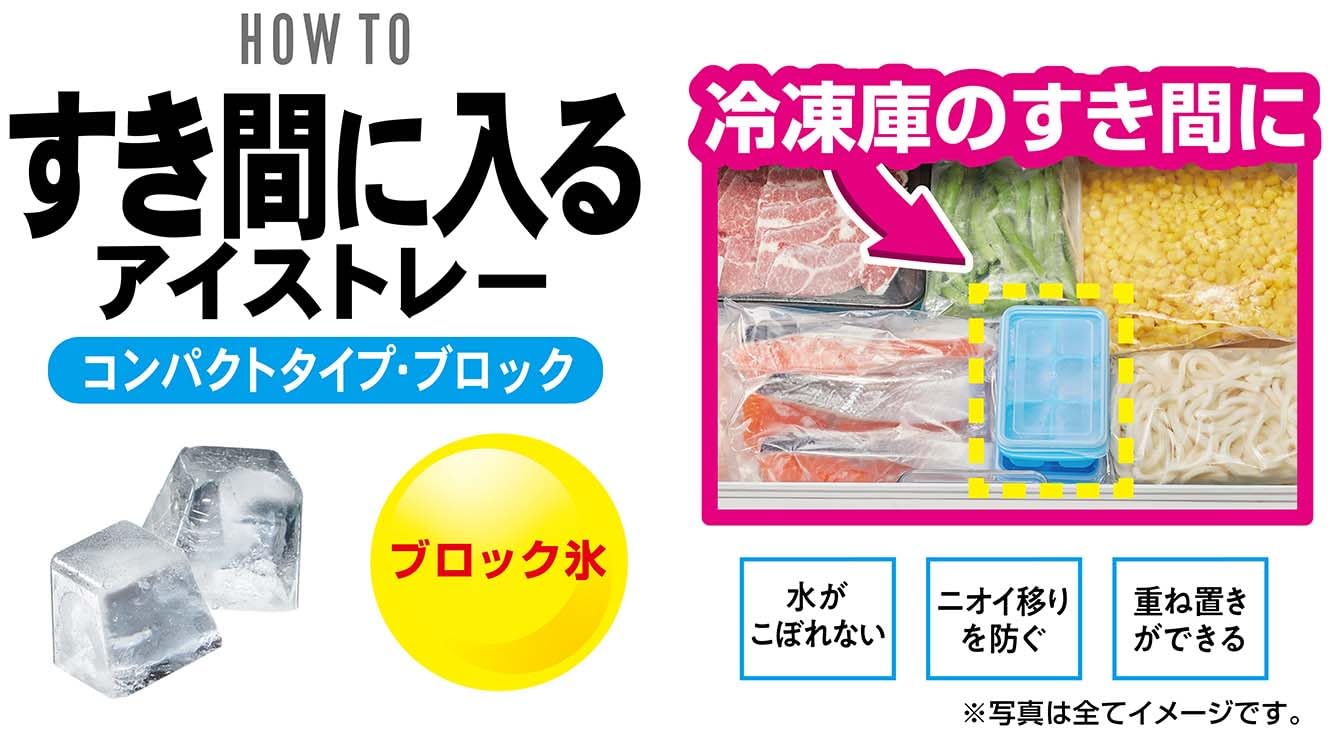 ＰＨ－Ｆ８５　すき間に入るアイストレー　コンパクトタイプ・ブロック 容量3ｺ エビス 台所用品