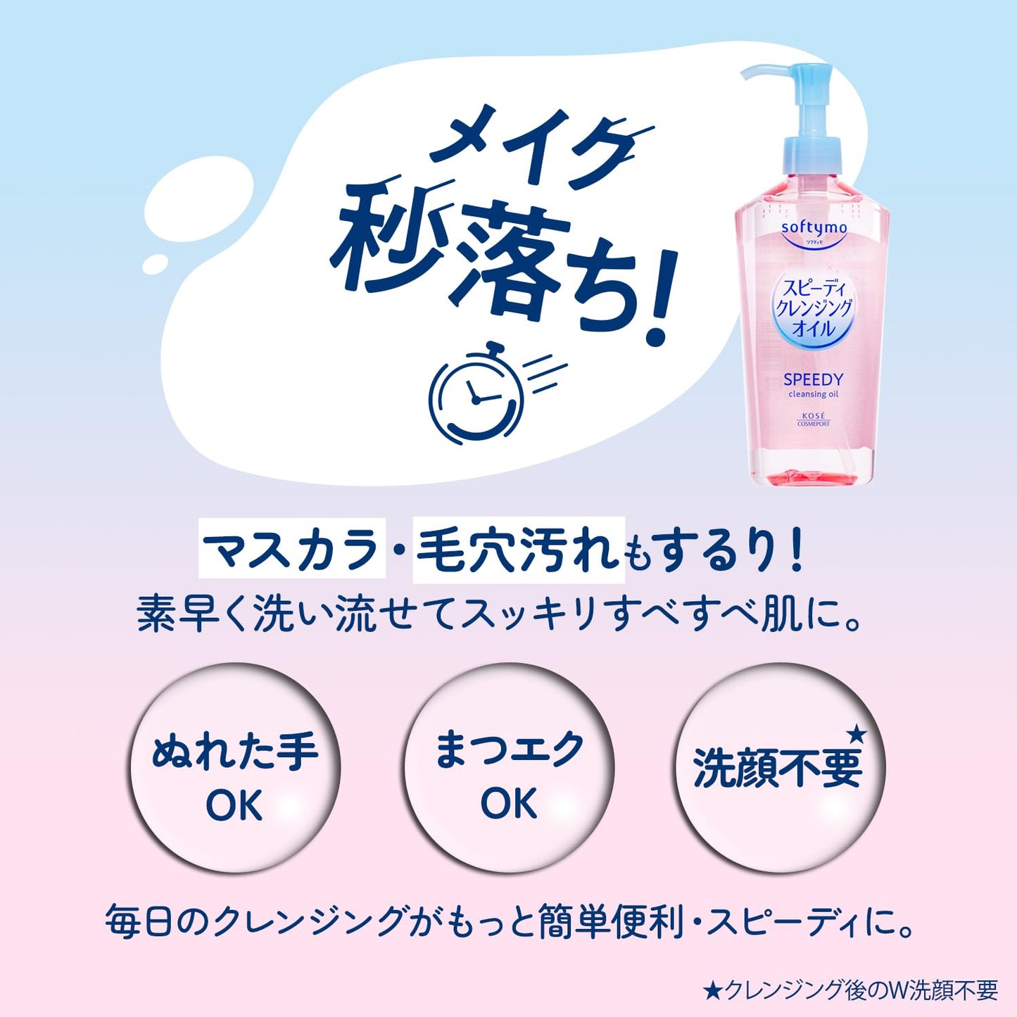 ソフティモ　スピーディ　クレンジングオイル　つめかえ 容量210MLメイク落とし・クレンジング