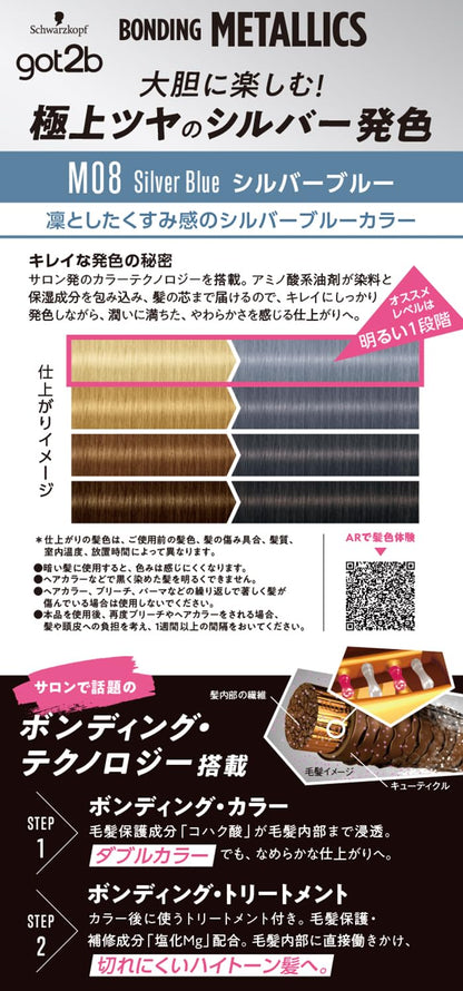 ｇｏｔ２ｂ　ボンディング・メタリックス　ヘアカラー　シルバーブルー 容量1ｺヘアカラー・黒髪用
