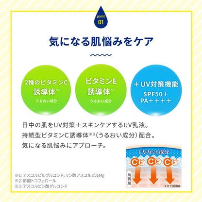 メラノＣＣ　ディープデイケアＵＶ乳液　５０ｇ 容量4.2G ロート製薬 化粧品