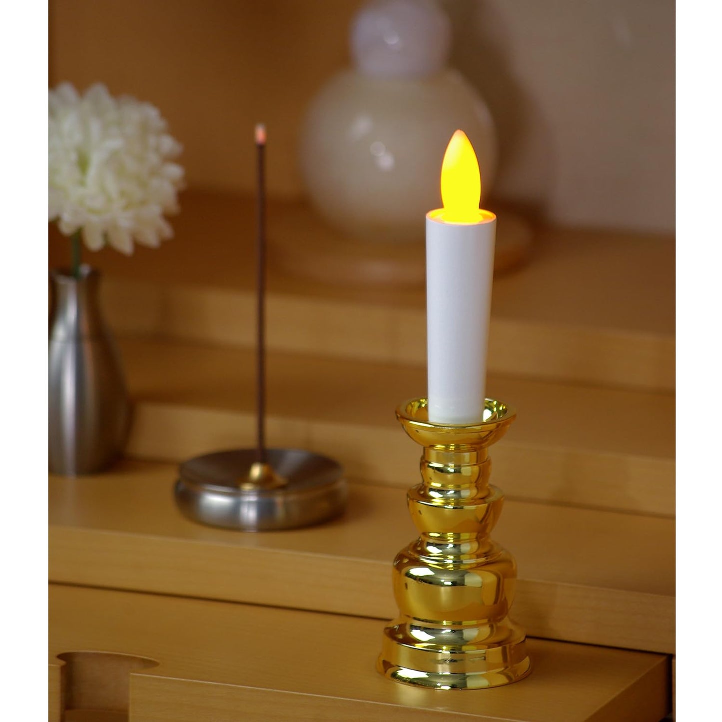 カメヤマ電池ローソク（金） 容量27G カメヤマ 仏具