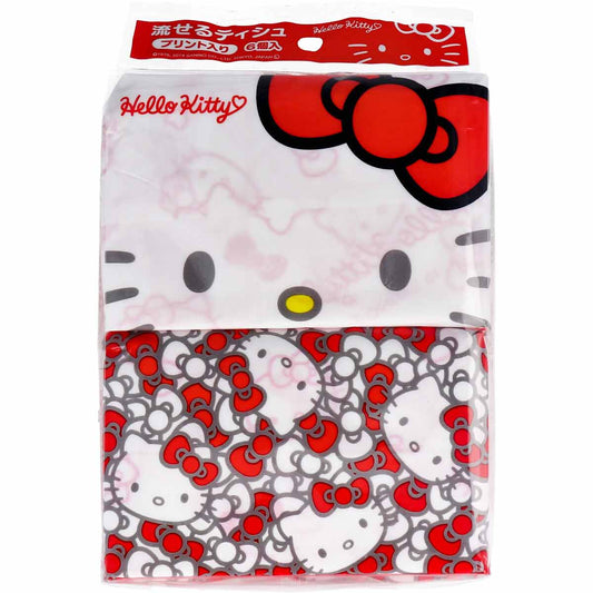 ハローキティ 水に流せるポケットティシュ ６パック入 - MONOW 公式ショップ