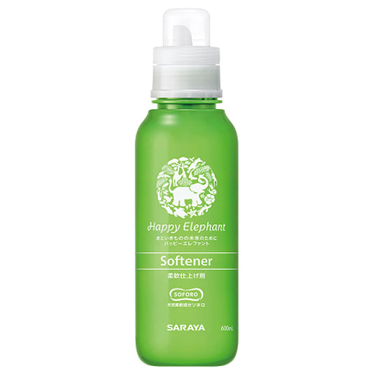 ハッピーエレファント 柔軟仕上げ剤 ほのかな天然精油の香り 無残香タイプ 本体 600mL - MONOW 公式ショップ