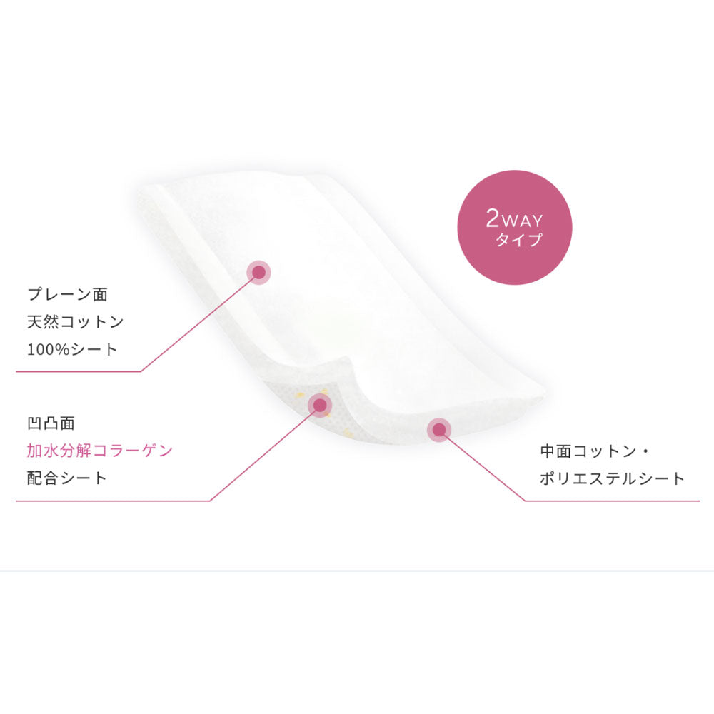 美容成分をはさんだとけだすスキンケア コットン コラーゲン in 50枚入 - MONOW 公式ショップ
