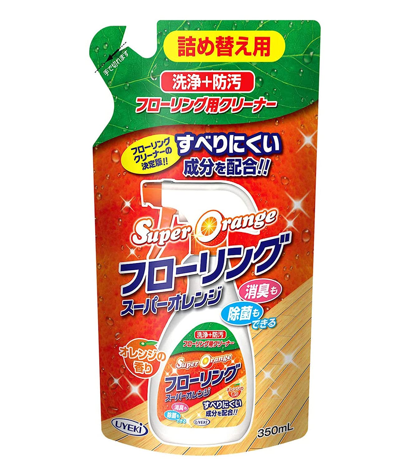 スーパーオレンジ　フローリング　詰替　３５０ＭＬ 容量350ML ＵＹＥＫＩ 床用洗剤 - MONOW 公式ショップ