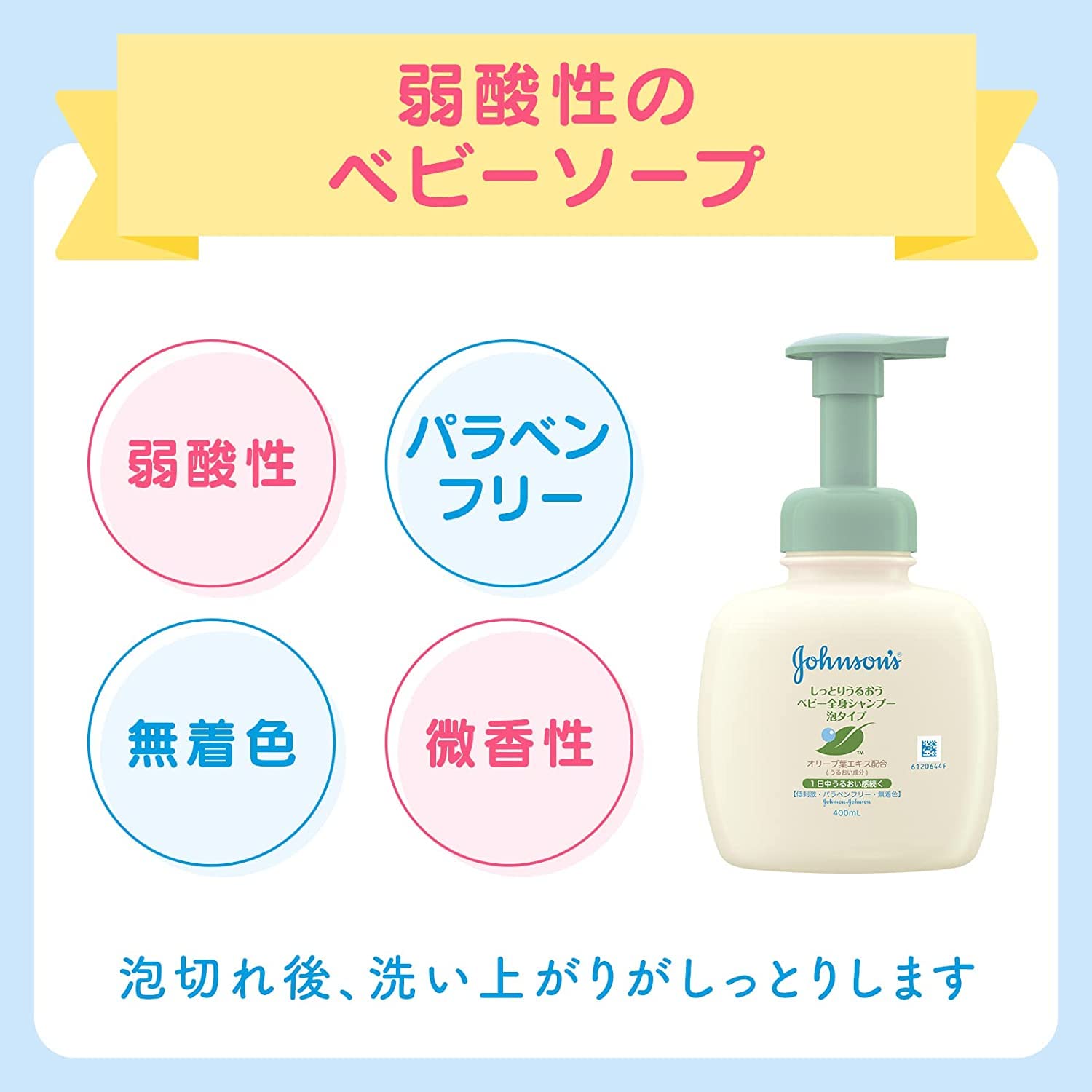 ジョンソンベビーうるおい全身シャンプー　泡タイプ　詰替用 容量350ML ベビー用品 - MONOW 公式ショップ